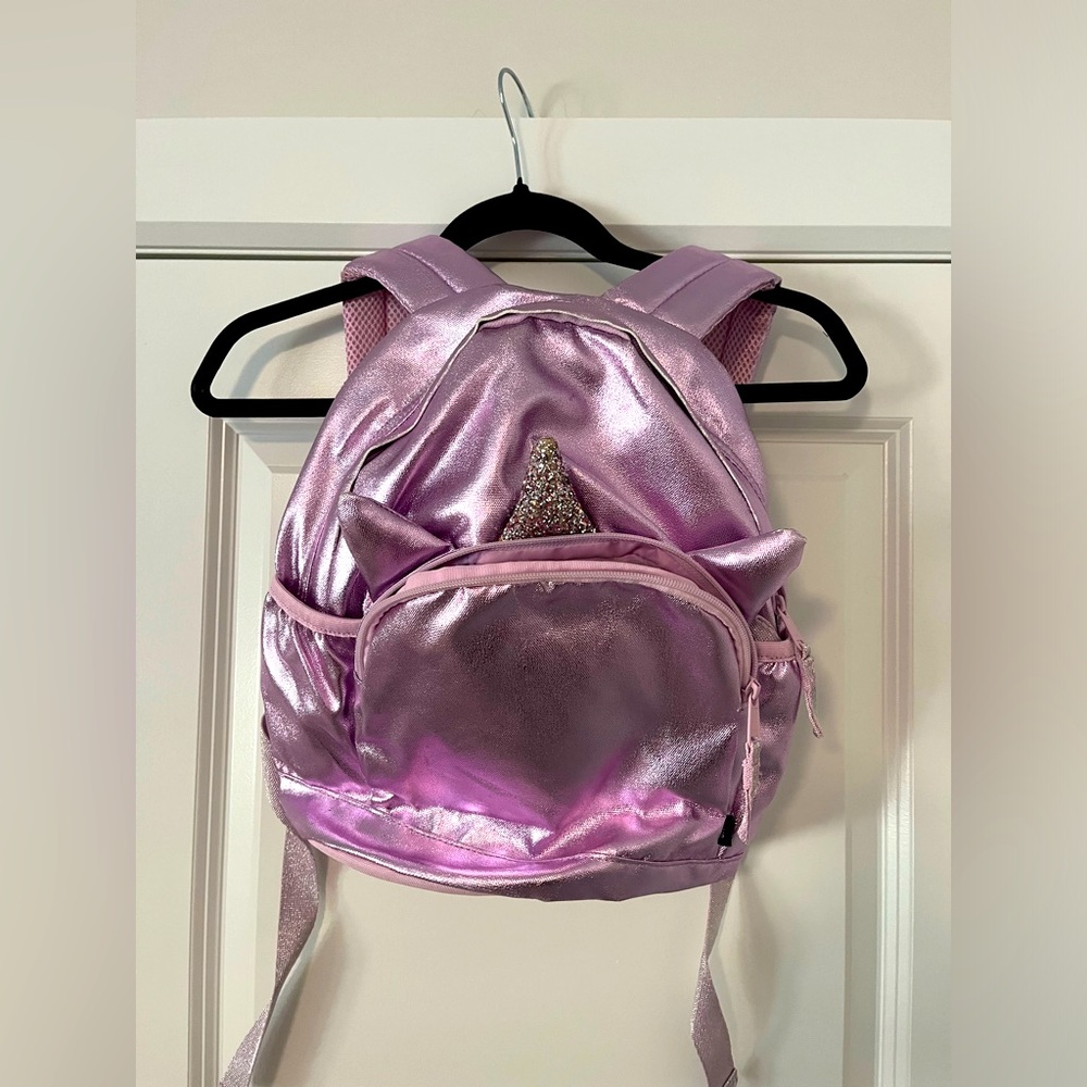 GAP purple metallic backpack